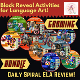 GROWING BUNDLE Spiral ELA Review for Block Puzzle Digital 