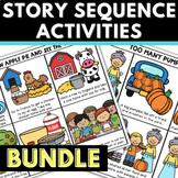 GROWING BUNDLE Story Sequence Activities | Cut and Glue | 