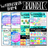 BUNDLE - Watercolor Theme Classroom Decor