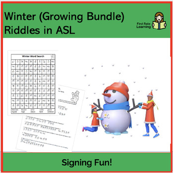 Preview of GROWING BUNDLE:  Winter ASL Fun