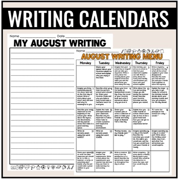 Preview of GROWING BUNDLE: Writing Calendars for the Year