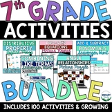 GROWING BUNDLE of 7th Grade Math Activities