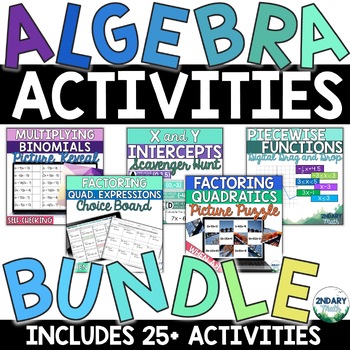 Preview of GROWING BUNDLE of Algebra 1 Activities