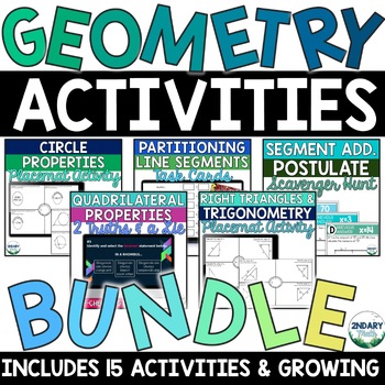 Preview of GROWING BUNDLE of Geometry Activities