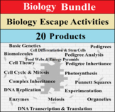 Complete Biology Escape Room BUNDLE - 20 Activities - Dist