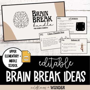 Preview of GROWING Brain Break Ideas Bundle (Upper Elementary, Middle, High school)