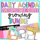 GROWING Bundle Daily & Weekly Agenda Slide Templates