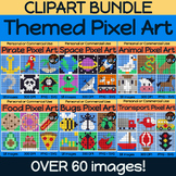 CLIPART BUNDLE - Themed Pixel Art Mystery Pictures for Col
