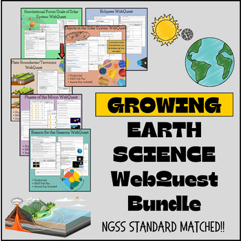 Preview of GROWING Earth Science WebQuest Bundle(+free bonus!)