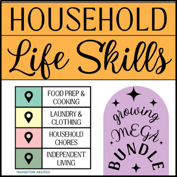 Preview of GROWING Household Life Skills MEGA BUNDLE | SPED Lessons & Activities