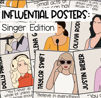 Preview of GROWING Influential People Posters: Singer Edition (Classroom Decor)