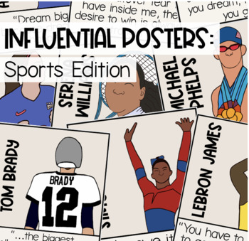 Preview of GROWING Influential People Posters: Sports Edition (Classroom Decor)