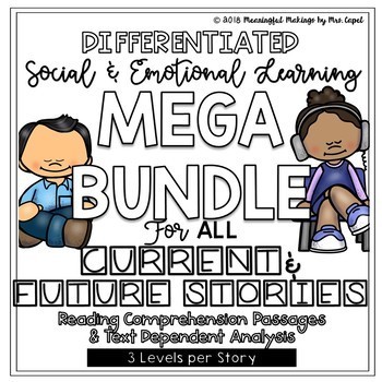 Preview of GROWING MEGA BUNDLE: Differentiated SEL Stories with TDA & Reading Skill Focus