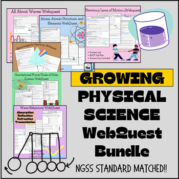 Preview of GROWING Physical Science NGSS WebQuest Bundle (free resource included!)