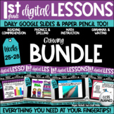 First Grade Digital & Paper Lesson Plans Bundle Weeks 25-2