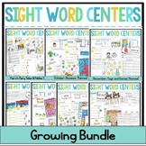 Preview of GROWING Sight Word Centers and Activities Practice Bundle for the Year