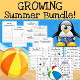 GROWING Summer BUNDLE. May, writing, Math literacy activit