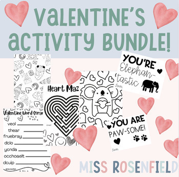Preview of GROWING Valentine's Activity Bundle | NO PREP! | Perfect for Elementary