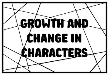 Preview of GROWTH AND CHANGE IN CHARACTERS Literary Themes Coloring Pages, 1st Grade Eme