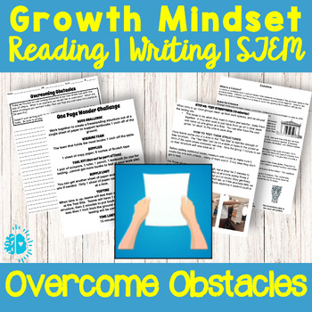 Preview of Back to School | GROWTH MINDSET Overcome Obstacles Lesson & Activity | Teamwork