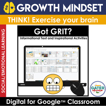 Preview of GROWTH MINDSET Activities | GRIT | Digital for Google Classroom