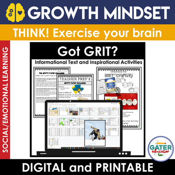 Preview of GROWTH MINDSET Activities | GRIT