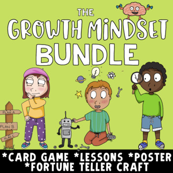 Preview of GROWTH MINDSET BUNDLE: Lessons, Games, Decor & Craft on Grit & Resilience
