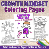 GROWTH MINDSET Coloring Pages - Motivational Posters with 