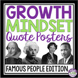 Growth Mindset Posters and Assignment - Famous Quotes Bull