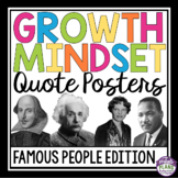 Growth Mindset Posters & Assignment - Famous Quotes Bullet