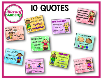 growth mindset posters bookmarks by the literacy