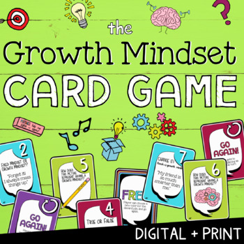 Preview of GROWTH MINDSET: Print + Digital SEL Game | Social Emotional Distance Learning