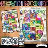 Growth Mindset Poster, Setting Goals, Collaborative Poster