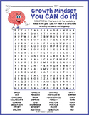 (3rd, 4th, 5th, 6th Grade) GROWTH MINDSET Word Search Puzz