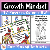 GROWTH MINDSET classroom posters for Young Artists 2nd-5th grades