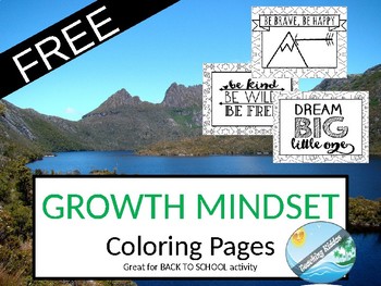 Preview of GROWTH MINDSET coloring pages - SEL mindset mindfulness