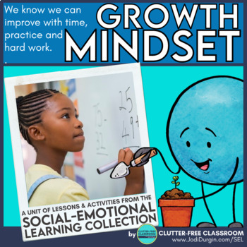 Preview of GROWTH MINDSET social emotional learning unit literature-based SEL ACTIVITIES