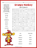 GRUMPY MONKEY Word Search Puzzle Worksheet Activity