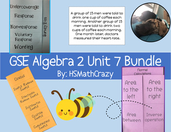 Preview of GSE Algebra 2 Unit 7 Bundle