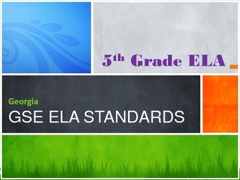 Preview of GSE Georgia Standards of Excellence-5th Grade ELA