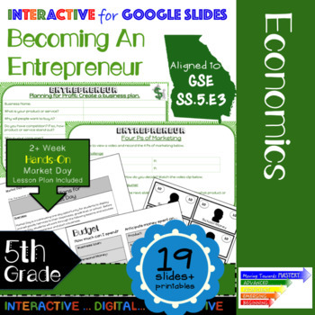 Preview of GSE SS5E3 Becoming an Entrepreneur: Simulation & Interactive for Google Slides