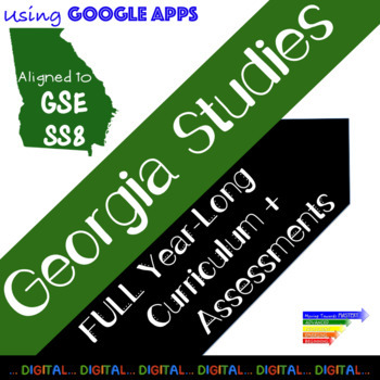 Preview of 8th Grade Georgia Studies GSE Year-Long Digital Curriculum + Assessments
