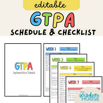 Preview of GTPA Implementation Schedule/ Checklist | Editable