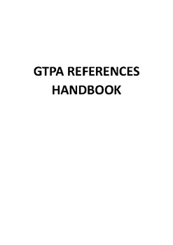 Preview of GTPA References Handbook