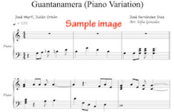 Preview of GUANTANAMERA. PIANO VARIATION