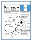 GUATEMALA - Introductory Geography Worksheet