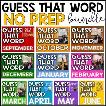 Preview of GUESS THAT WORD NO PREP DIGITAL BUNDLE