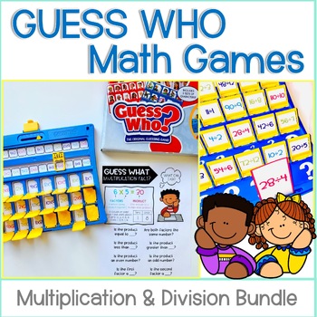 Preview of GUESS WHO Math Games: Multiplication and Division Bundle