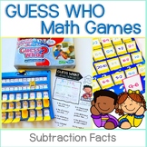 GUESS WHO Math Games for Subtraction to 20