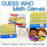 GUESS WHO Mystery Number Game Cards for Decimals Place Val